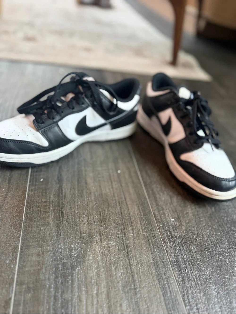 Woman’s Panda Nike Low-Top Sneakers in Black and White